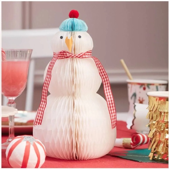 NEW 10 pieces  Meri-Meri honeycomb holiday paper decorations, nothing missing - Picture 8 of 17